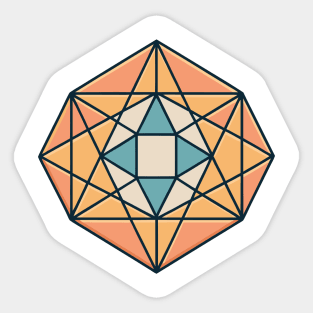 Stellar symmetry in sacred geometric form Sticker